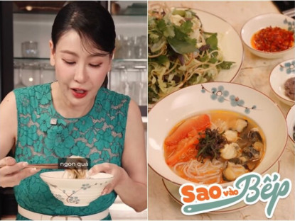 Gia đình - Hoa hậu Hà Kiều Anh làm món đặc sản, Quang Linh và dàn sao Việt xuýt xoa nhưng vợ Bình Minh lại "trách"