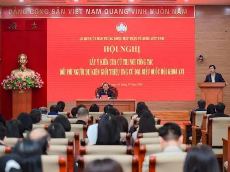 Cơ quan Ủy ban Trung ương MTTQ Việt Nam lấy ý kiến cử tri giới thiệu người ứng cử đại biểu Quốc hội khóa XVI