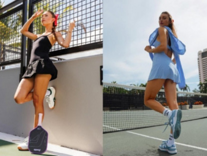 Thể thao - Nàng thơ pickleball mặc "nửa kín nửa hở", vạn người đắm đuối ngắm nhìn