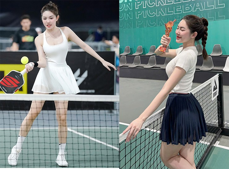 Hot girl pickleball Cao Quyên khoe cúp, Kiều Trinh thức đêm cổ vũ U23 VN vẫn có danh hiệu - 3