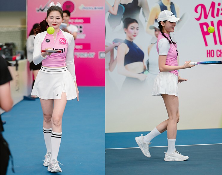Nàng Kim “vén váy” tâng bóng pha trò, người đẹp Kiều Trinh giành Hoa khôi Pickleball - 1