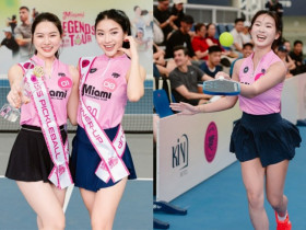 Nàng Kim “vén váy” tâng bóng pha trò, người đẹp Kiều Trinh giành Hoa khôi Pickleball