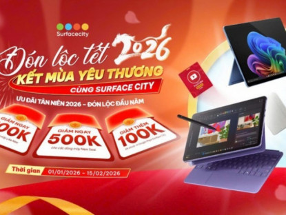 Thông tin doanh nghiệp - SurfaceCity tung ưu đãi Tết 2026 cực sốc: Mua Surface chính hãng, nhận quà lớn đón Xuân