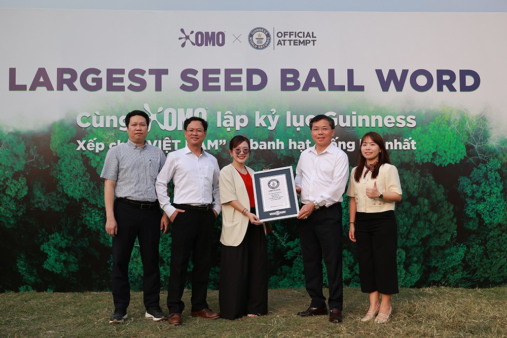 OMO lập kỷ lục Guinness Thế giới, cam kết trồng 1 triệu cây xanh giai đoạn 2026 - 2030 - 2