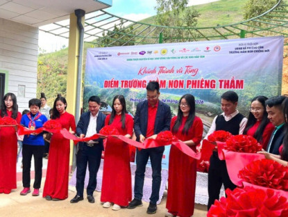 Nhịp cầu doanh nghiệp - LineaBon D3K2 chung tay khánh thành điểm trường mầm non Phiêng Thẳm