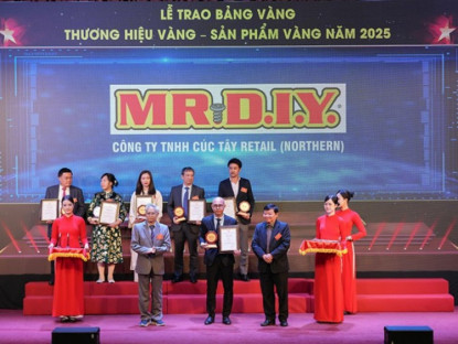 Thông tin doanh nghiệp - MR D.I.Y. Việt Nam ghi dấu ấn với Giải thưởng Thương hiệu Vàng &amp; Dịch vụ Hoàn hảo 2025