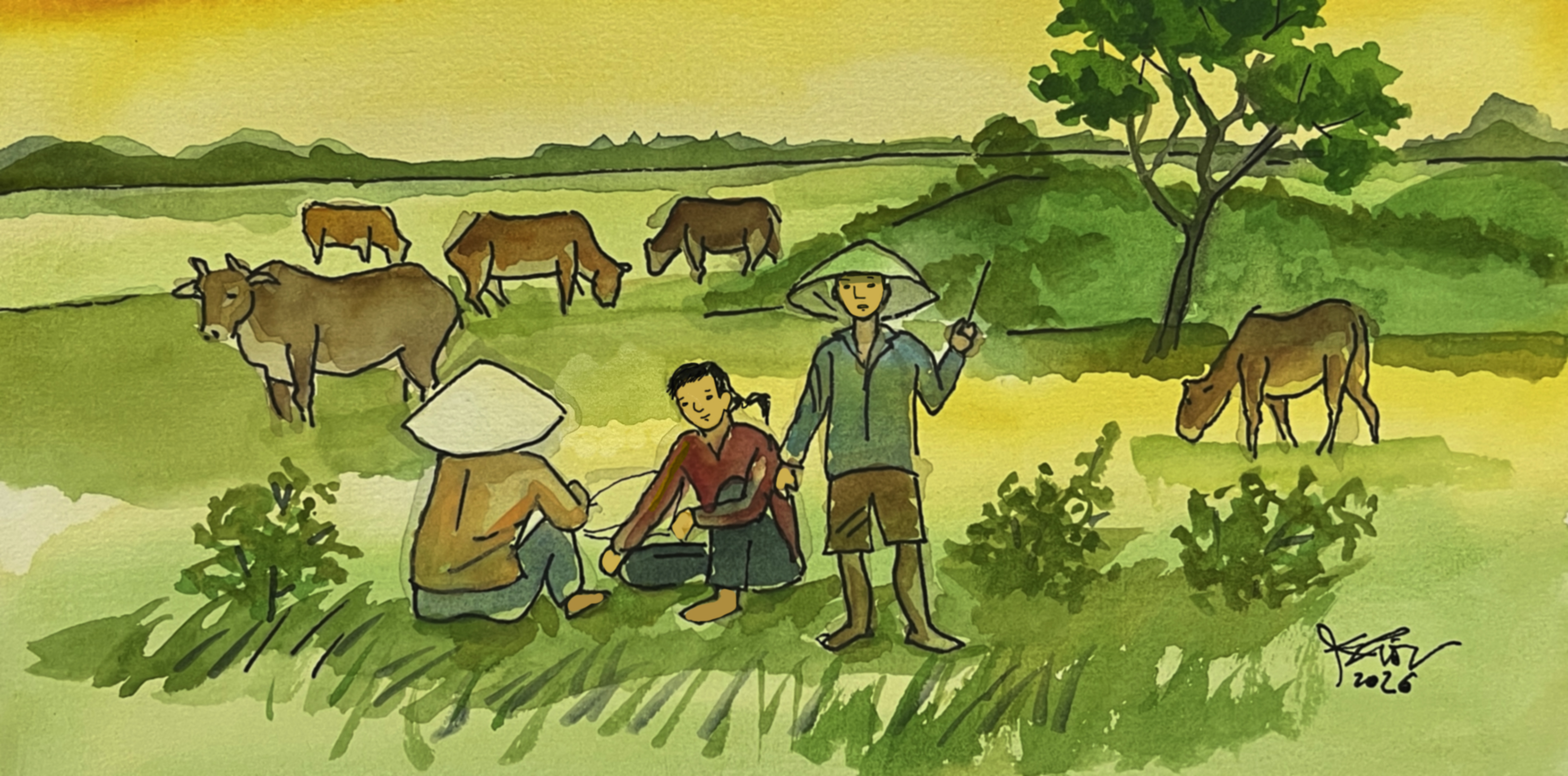 Kỷ niệm một thời đi chăn bò rất “tự nhiên” và rất “làng” - 1
