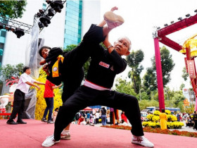 Chưởng môn 74 tuổi thi triển tuyệt kỹ “hốt mã” độc đáo của võ cổ truyền Việt Nam