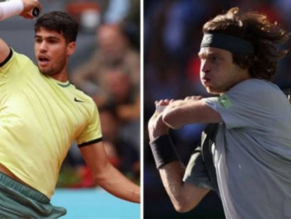 Thể thao - Tennis đỉnh cao thế giới: Alcaraz tranh vé chung kết với Rublev, Mensik so tài Fils