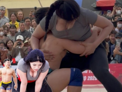 Thể thao - Hot girl Anh Thơ đấu vật với Hồng Sơn: Màn tỷ thí gây tranh cãi &amp; ranh giới nhạy cảm