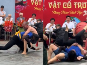 Hotgirl Anh Thơ đấu vật 30 giây kiếm 5 triệu, sốc về vụ VĐV qua đời ở hội làng