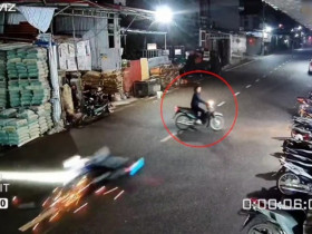 Clip: Ninja quay xe 180 độ, thanh niên phanh cháy lốp trượt dài hàng chục mét