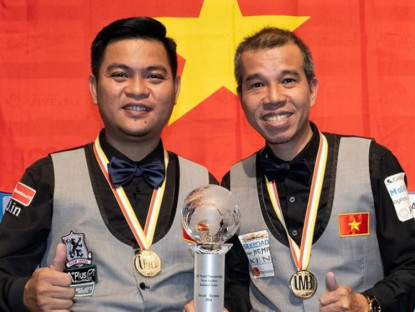 Thể thao - Bi-a VN thống trị nhiều đấu trường thế giới: Quyết Chiến, Hoàng Sao thi nhau nâng cúp