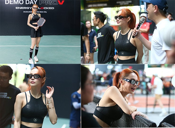 Ca sĩ Minh Hằng khoe dáng tại giải pickleball, á hậu Ánh Vương tiếc vì loại sớm - 1