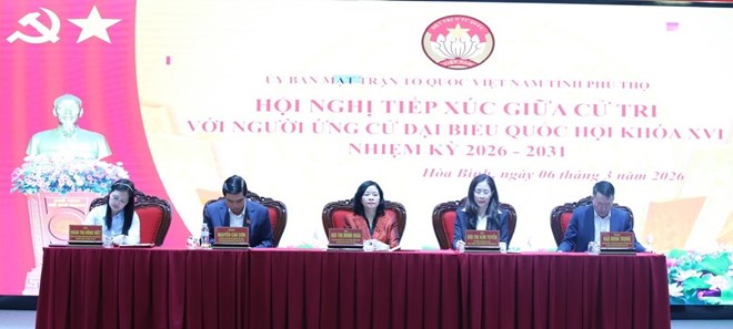 Bà Bùi Thị Minh Hoài tiếp xúc cử tri tại đơn vị bầu cử số 5 Phú Thọ - 1