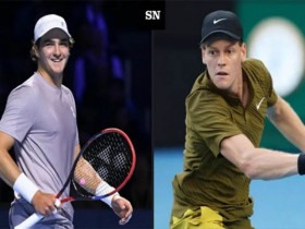 Video tennis Fonseca - Sinner: Tie-break nghẹt thở, hẹn đấu Learner Tien (Indian Wells)