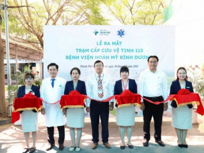 Thông tin doanh nghiệp - Bệnh viện Hoàn Mỹ Bình Dương ra mắt trạm cấp cứu vệ tinh 115