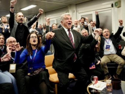 Thể thao - Laporta tái đắc cử chủ tịch Barcelona: Chiến thắng áp đảo, Deco &amp; HLV Flick thở phào