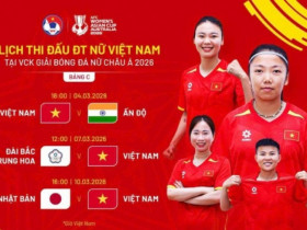Lịch thi đấu chung kết giải bóng đá nữ châu Á 2026 mới nhất