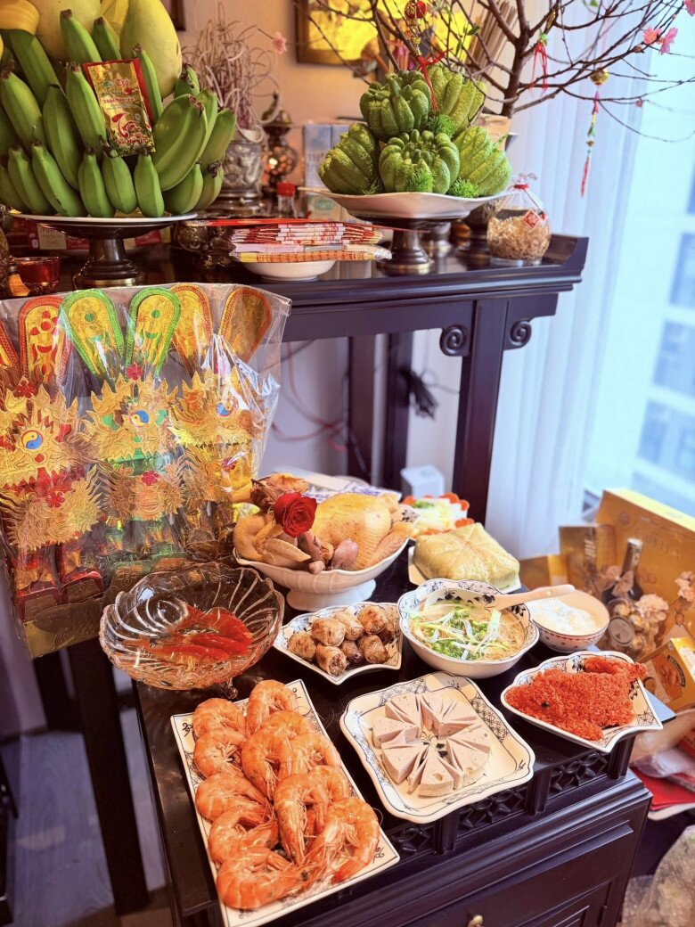 Chiêm ngưỡng mâm cỗ cúng ông công ông Táo của sao Việt: Người cầu kỳ gần chục món, người giản đơn - 10