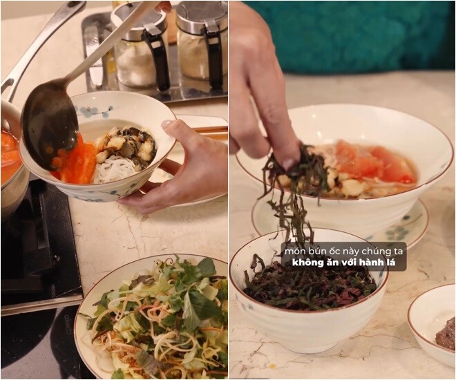 Hoa hậu Hà Kiều Anh làm món đặc sản, Quang Linh và dàn sao Việt xuýt xoa nhưng vợ Bình Minh lại "trách" - 14