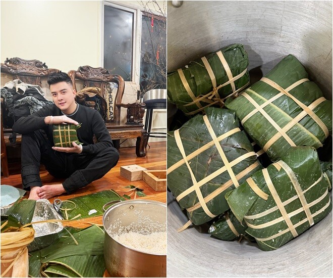 Sao Việt gói bánh chưng: NSND Trịnh Kim Chi nhảy múa bên nồi bánh, Minh Hằng "gây bão" khi tự khen - 21