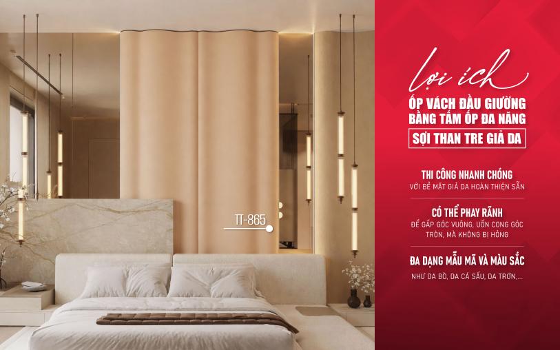 Review ốp đầu giường 2026: Tại sao tấm than tre vân da là xu hướng mới? - 3