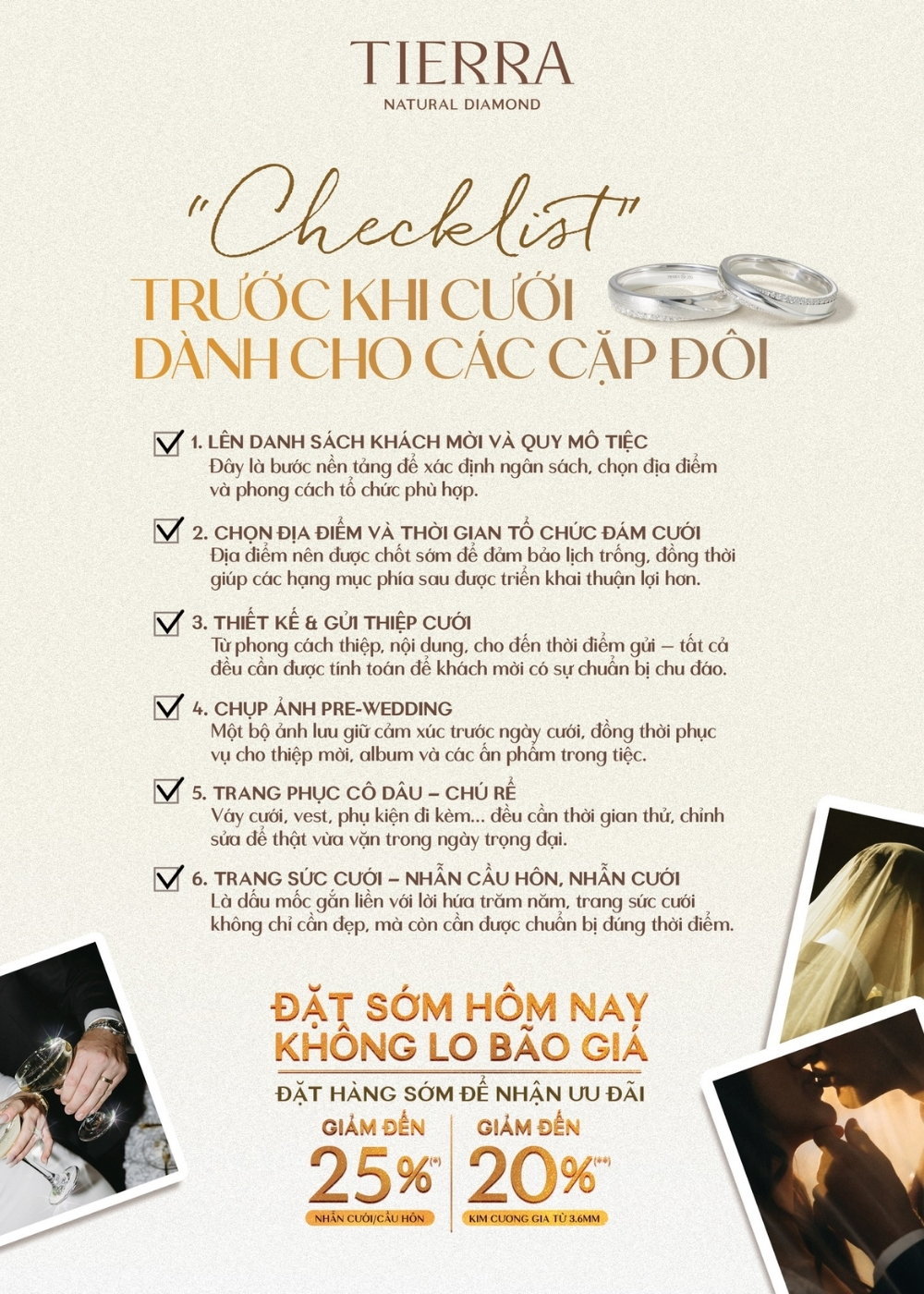 Checklist đám cưới 2026 chi tiết A đến Z cho cô dâu chú rể - 2