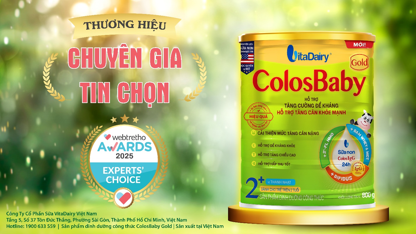 ColosBaby Gold 2+ đạt giải thưởng “chuyên gia tin chọn” danh mục sữa công thức cho bé tại Webtretho Awards 2025 - 1