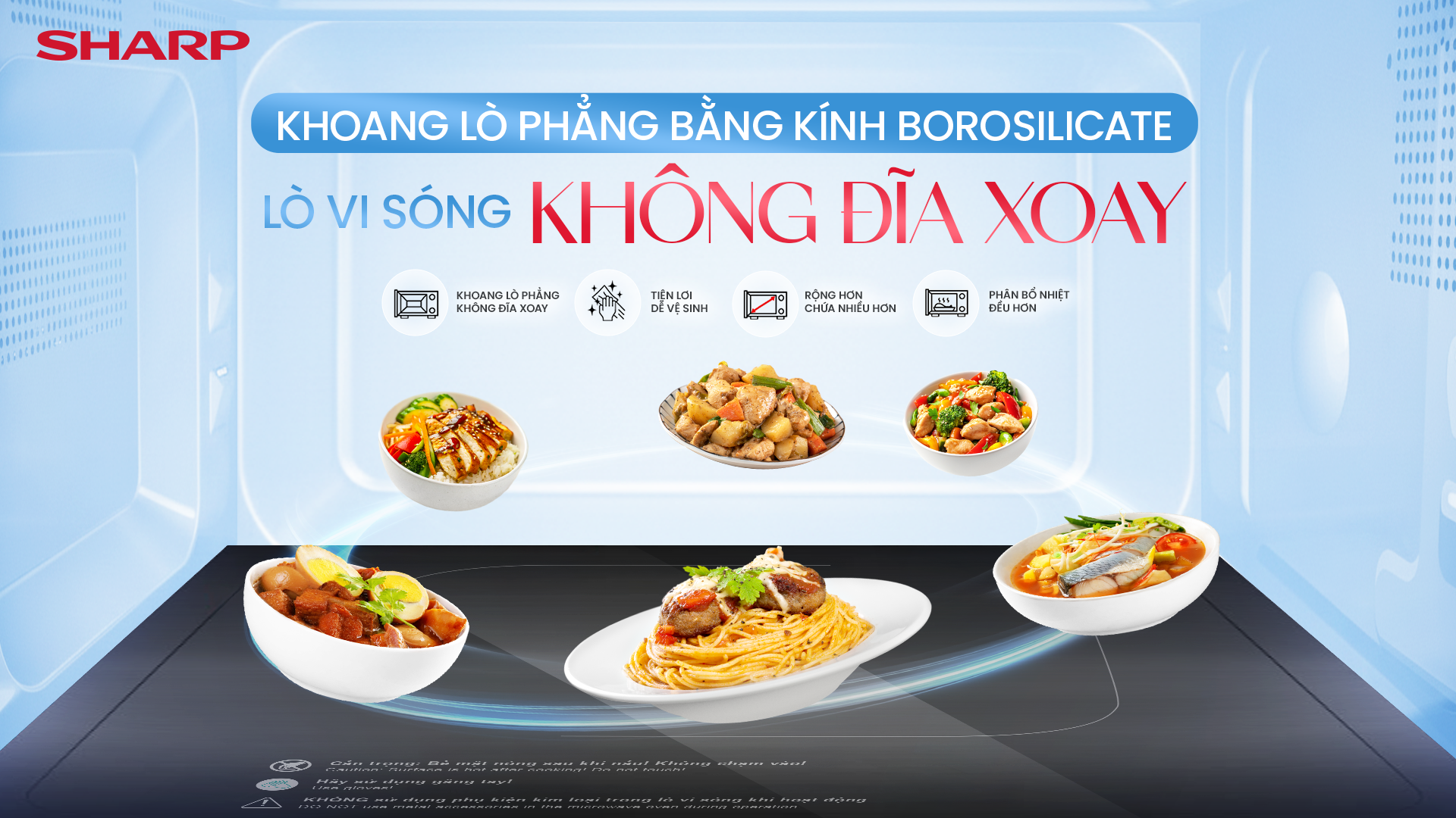 Sharp ra mắt lò vi sóng không đĩa xoay mới: mở không gian, nấu dễ dàng - 2