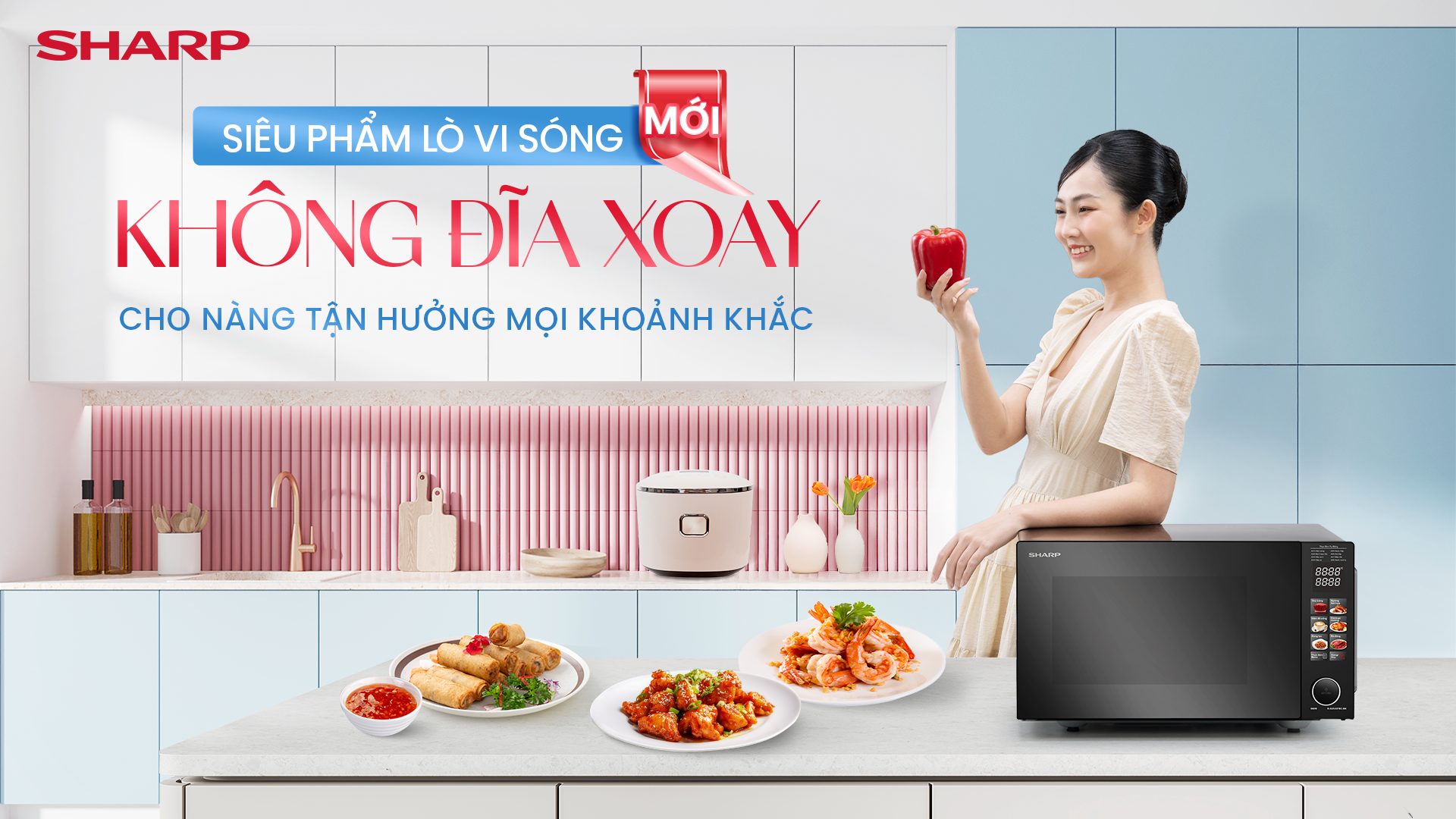 Sharp ra mắt lò vi sóng không đĩa xoay mới: mở không gian, nấu dễ dàng - 5