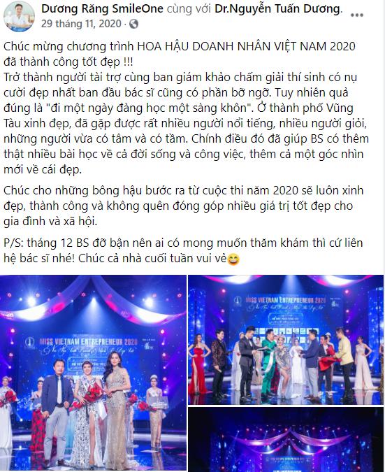 Nha khoa Smile One được gì khi tài trợ chui cho cuộc thi Hoa hậu Doanh nhân sắc đẹp Việt 2020? - 1