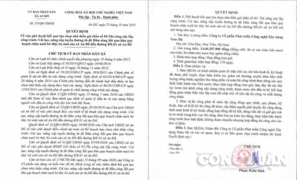 Hà Nam: Doanh nghiêp gian lận hồ sơ vẫn được phê duyệt trúng thầu - 2