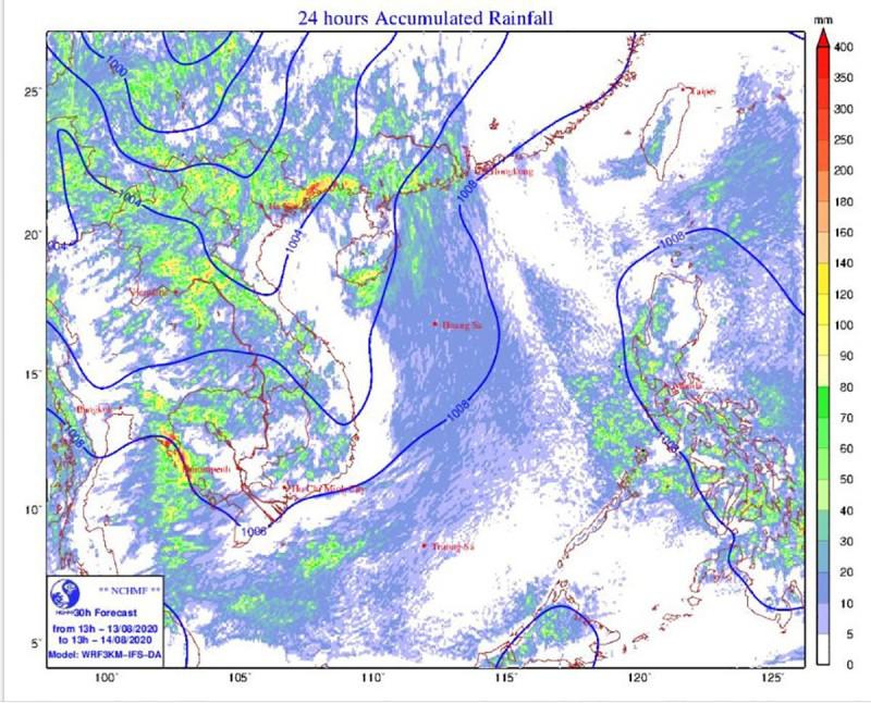 Chiều tối 13/8: Mưa lớn ở Bắc Bộ, cảnh báo mưa dông, lốc, sét và gió giật mạnh - 1
