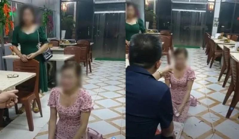 Công an vào cuộc xác minh clip chủ quán bắt khách quỳ vì 'bóc phốt' đồ ăn có sán - 1