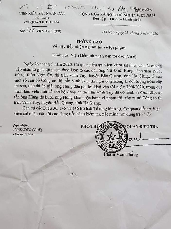 Vĩnh Tuy (Bắc Quang – Hà Giang): Cần làm rõ hành vi đánh đập dã man công dân với lý do sai sót nghiệp vụ? - 5