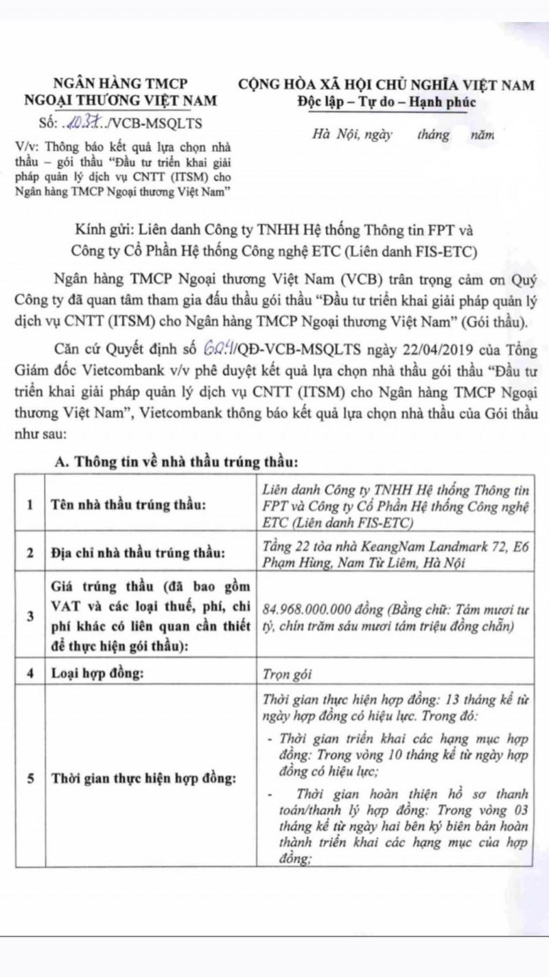 Ngân hàng TMCP Ngoại thương Việt Nam và siêu nhà thầu quen mặt - 3