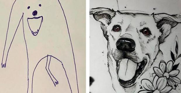 Bức tranh &#34;Cún ngáo&#34; xấu điên đảo giật giải quán quân trong cuộc thi vẽ chó - 1