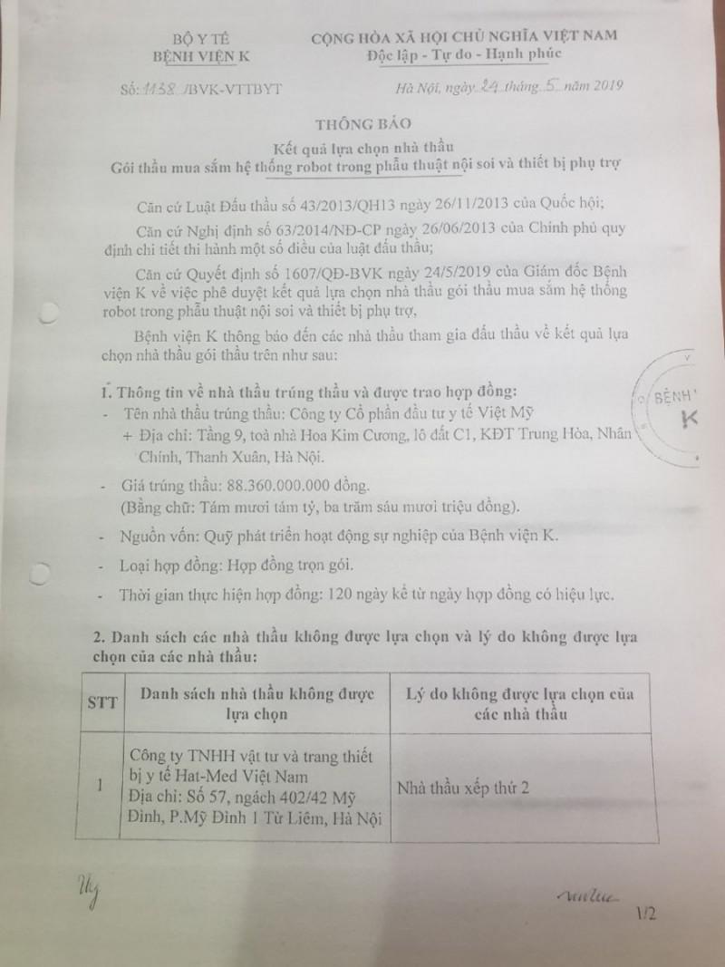 Bệnh “nan y” của ngành Y: Bệnh viện K có thổi giá thiết bị y tế hay không? - 2