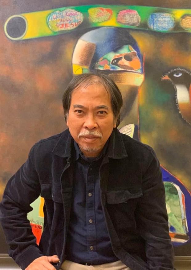 Nhà thơ Nguyễn Quang Thiều bày 53 bức tranh trong triển lãm đầu tiên - 1