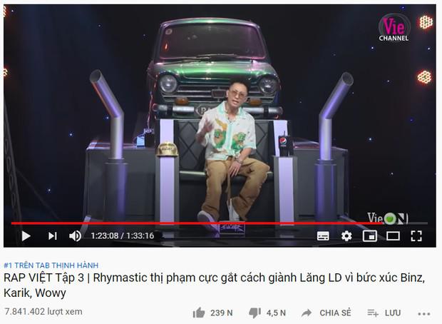 Rap Việt lập cú hattrick khi tập 3 vừa lên sóng đã giành ngay top 1 trending YouTube - 1