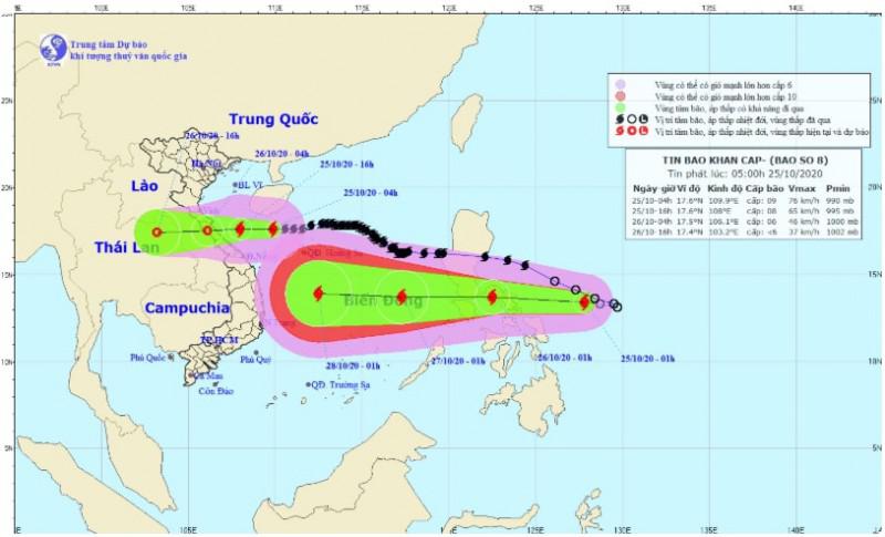 Bão số 8 cách Hà Tĩnh - Quảng Trị 330km, bão số 9 đang tiến vào Biển Đông - 1