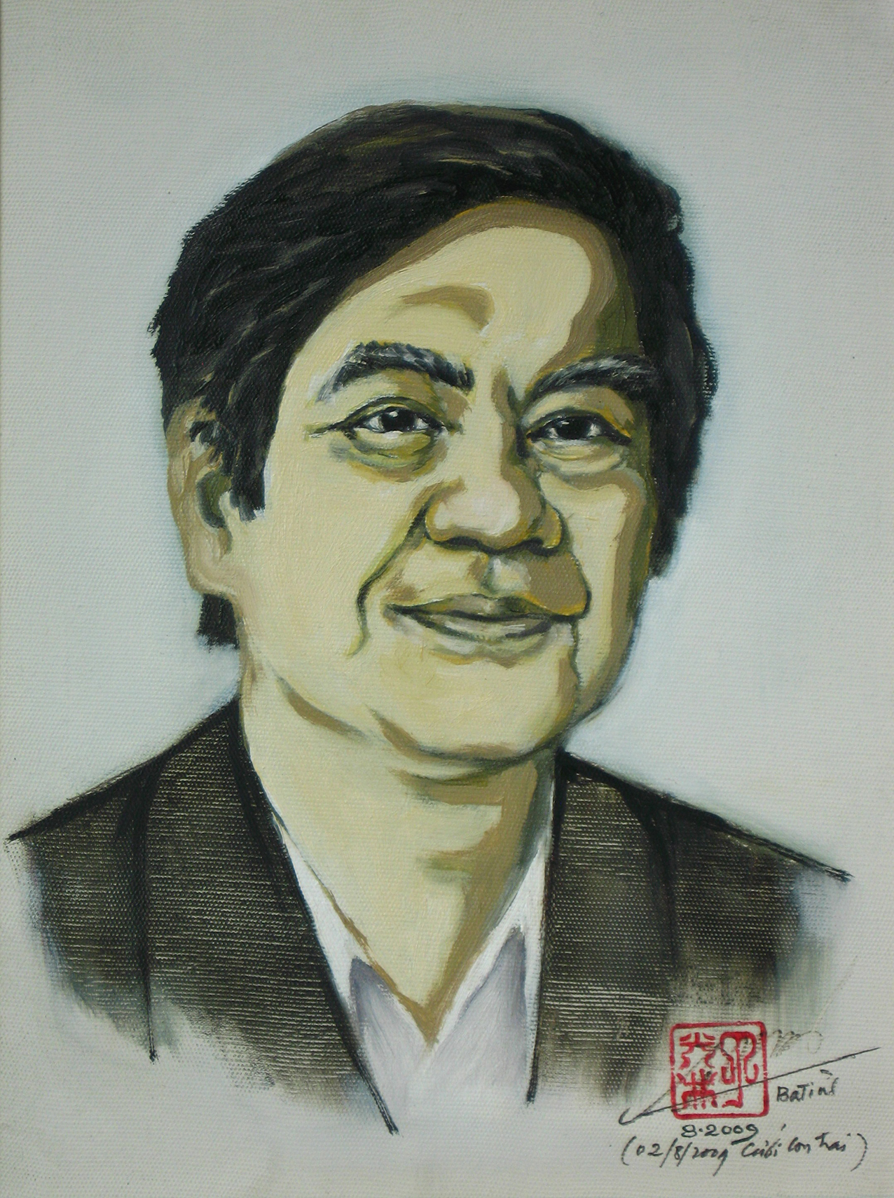 Họa sĩ Đinh Quang Tỉnh (Ba Tỉnh) vẽ chân dung văn nghệ sĩ - 3