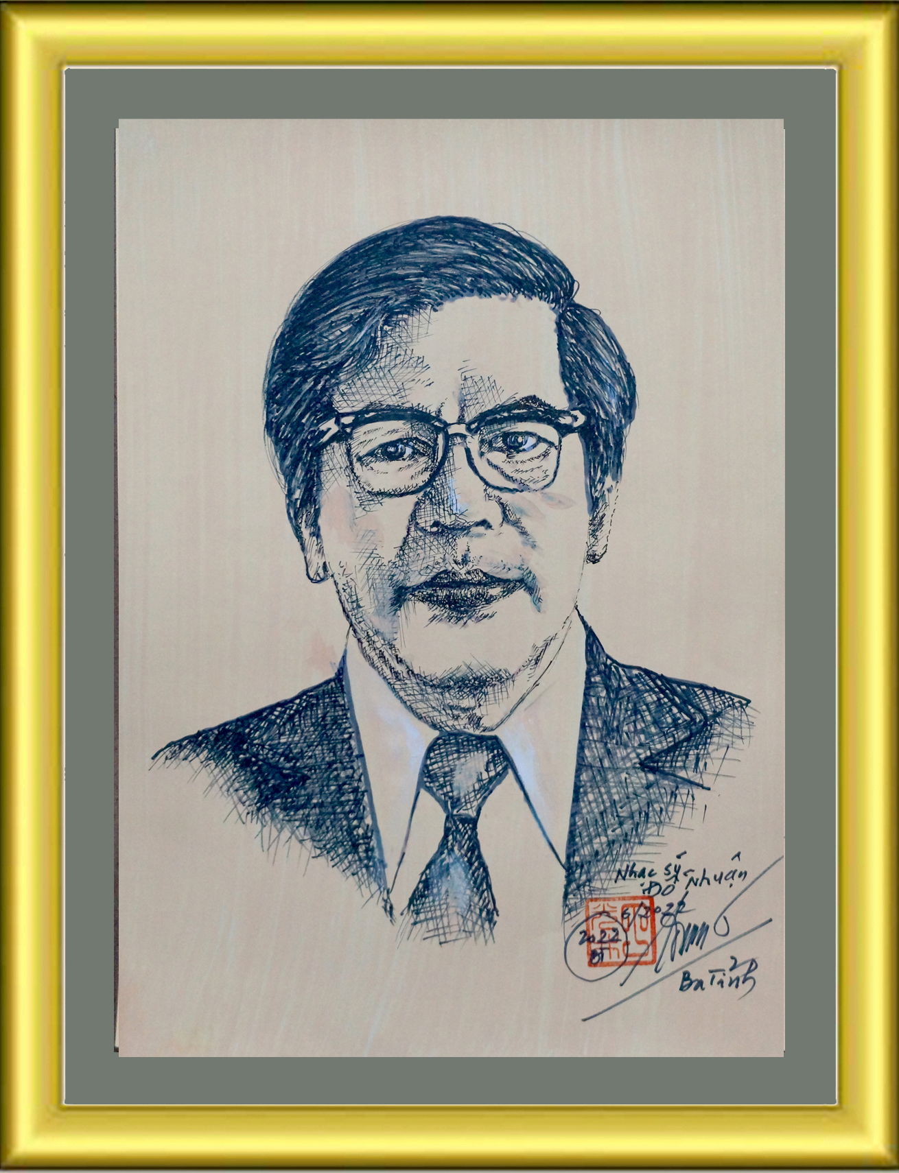 Họa sĩ Đinh Quang Tỉnh (Ba Tỉnh) vẽ chân dung văn nghệ sĩ - 5