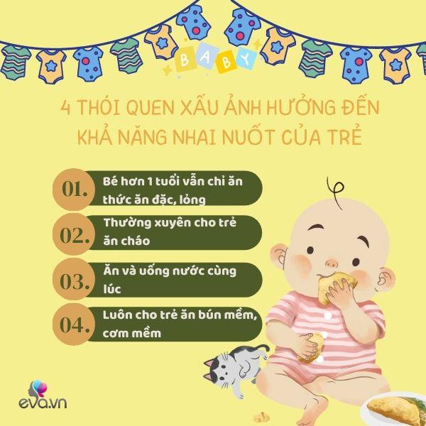 Trẻ luôn ngậm thức ăn mà không chịu nhai là vì 4 thói quen xấu này, nhưng điều thứ 3 hầu như trẻ nào cũng làm - 5