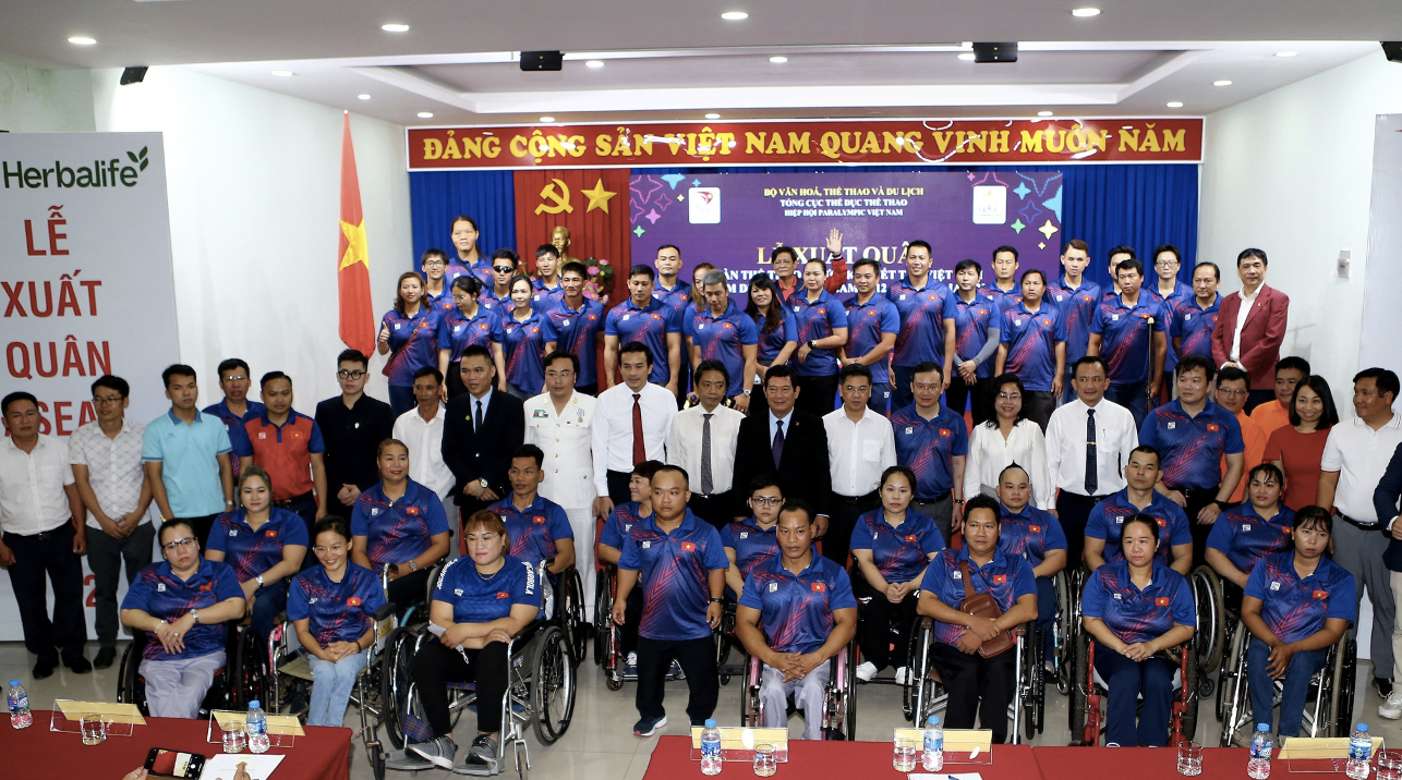 Lễ xuất quân Đoàn thể thao người khuyết tật Việt Nam tham dự ASEAN PARAGAMES 12 - 4