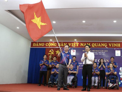 Lễ xuất quân Đoàn thể thao người khuyết tật Việt Nam tham dự ASEAN PARAGAMES 12