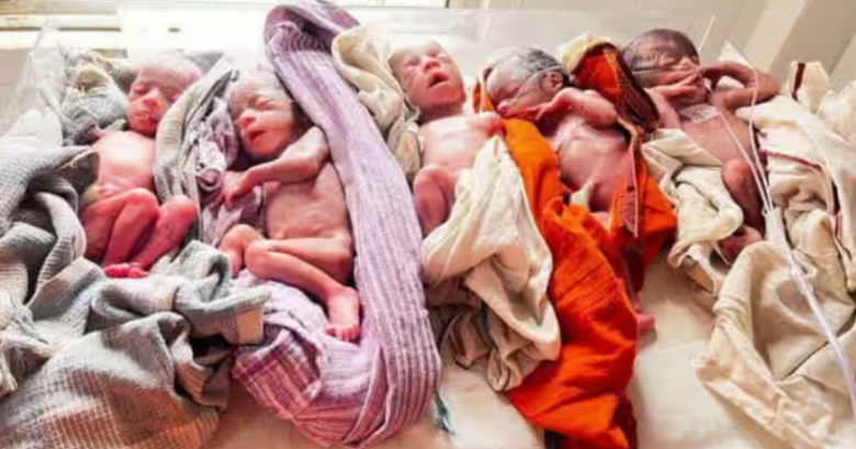 Cực hiếm: Bà mẹ mang thai 5 hoàn toàn tự nhiên, tất cả đều là bé gái - 1