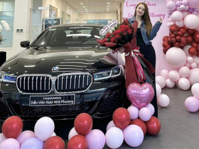 Diễn viên Nhã Phương được chồng tặng BMW 520i M Sport làm quà sinh nhật