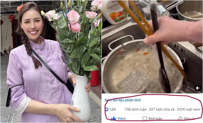 Mẹ 3 con Quế Vân tung video &#34;dạy cách rửa bát&#34; bỗng hút hơn 300 nghìn lượt xem, còn được ngưỡng mộ vì nấu ngon - 1